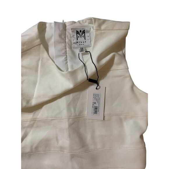 Milly Minis Dress Girls 7/8 White Sleeveless Fit Flare Party New Tag Elegant - Picture 3 of 3